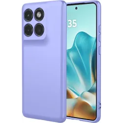 Phonesta Soft Silk Silicone Back Cover hoesje voor Motorola Edge 60 / Edge 60 Fusion - Paars
