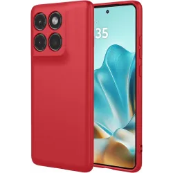 Phonesta Soft Silk Silicone Back Cover hoesje voor Motorola Edge 60 / Edge 60 Fusion - Rood