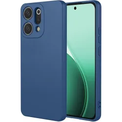 Phonesta Soft Silk Silicone Back Cover hoesje voor Oppo Reno14 - Donkerblauw