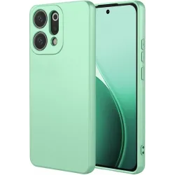 Phonesta Soft Silk Silicone Back Cover hoesje voor Oppo Reno14 - Matcha Green