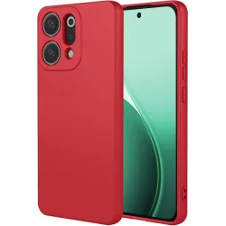Phonesta Soft Silk Silicone Back Cover hoesje voor Oppo Reno14 - Rood