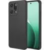 Phonesta Soft Silk Silicone Back Cover hoesje voor Oppo Reno14 - Zwart
