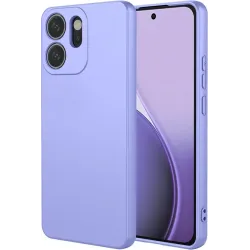 Phonesta Soft Silk Silicone Back Cover hoesje voor Oppo Reno14 F/FS - Paars