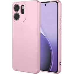 Phonesta Soft Silk Silicone Back Cover hoesje voor Oppo Reno14 F/FS - Roze