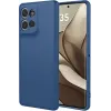 Phonesta Soft Silk Silicone Back Cover hoesje voor Motorola Edge 50 - Donkerblauw 0