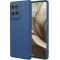 Phonesta Soft Silk Silicone Back Cover hoesje voor Motorola Edge 50 - Donkerblauw