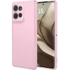 Phonesta Soft Silk Silicone Back Cover hoesje voor Motorola Edge 50 - Roze 0
