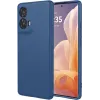 Phonesta Soft Silk Silicone Back Cover hoesje voor Motorola Edge 50 Fusion - Donkerblauw 0