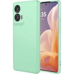 Phonesta Soft Silk Silicone Back Cover hoesje voor Motorola Edge 50 Fusion - Matcha Green