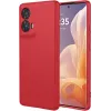 Phonesta Soft Silk Silicone Back Cover hoesje voor Motorola Edge 50 Fusion - Rood