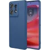 Phonesta Soft Silk Silicone Back Cover hoesje voor Motorola Edge 50 Pro - Donkerblauw 0