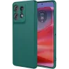 Phonesta Soft Silk Silicone Back Cover hoesje voor Motorola Edge 50 Pro - Donkergroen 0