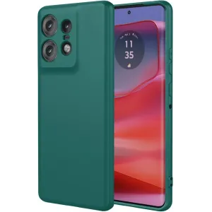 Phonesta Soft Silk Silicone Back Cover hoesje voor Motorola Edge 50 Pro - Donkergroen