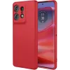 Phonesta Soft Silk Silicone Back Cover hoesje voor Motorola Edge 50 Pro - Rood 0