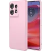 Phonesta Soft Silk Silicone Back Cover hoesje voor Motorola Edge 50 Pro - Roze 0
