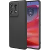 Phonesta Soft Silk Silicone Back Cover hoesje voor Motorola Edge 50 Pro - Zwart 0