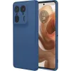 Phonesta Soft Silk Silicone Back Cover hoesje voor Motorola Edge 50 Ultra - Donkerblauw 0