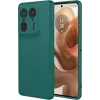 Phonesta Soft Silk Silicone Back Cover hoesje voor Motorola Edge 50 Ultra - Donkergroen 0