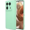 Phonesta Soft Silk Silicone Back Cover hoesje voor Motorola Edge 50 Ultra - Matcha Green 0
