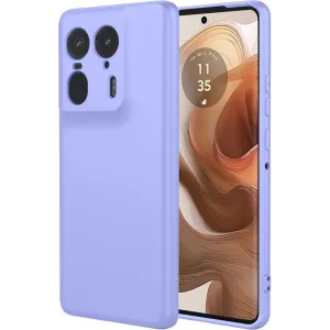 Phonesta Soft Silk Silicone Back Cover hoesje voor Motorola Edge 50 Ultra - Paars