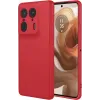 Phonesta Soft Silk Silicone Back Cover hoesje voor Motorola Edge 50 Ultra - Rood 0
