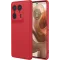 Phonesta Soft Silk Silicone Back Cover hoesje voor Motorola Edge 50 Ultra - Rood