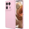 Phonesta Soft Silk Silicone Back Cover hoesje voor Motorola Edge 50 Ultra - Roze 0