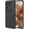 Phonesta Soft Silk Silicone Back Cover hoesje voor Motorola Edge 50 Ultra - Zwart 0