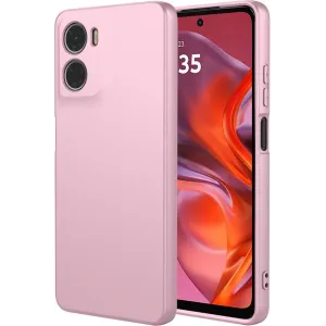 Phonesta Soft Silk Silicone Back Cover hoesje voor Motorola Moto G05 / Moto E15 - Roze