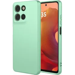 Phonesta Soft Silk Silicone Back Cover hoesje voor Motorola Moto G17/G17 Power/G15/G15 Power - Matcha Green