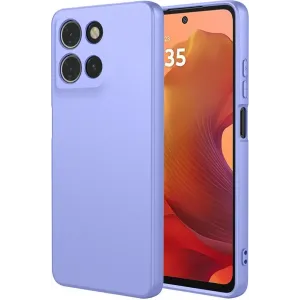 Phonesta Soft Silk Silicone Back Cover hoesje voor Motorola Moto G17/G17 Power/G15/G15 Power - Paars