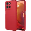 Phonesta Soft Silk Silicone Back Cover hoesje voor Motorola Moto G17/G17 Power/G15/G15 Power - Rood