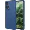 Phonesta Soft Silk Silicone Back Cover hoesje voor Motorola Moto G35 - Donkerblauw 0