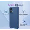 Phonesta Soft Silk Silicone Back Cover hoesje voor Motorola Moto G35 - Donkerblauw 1