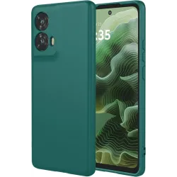 Phonesta Soft Silk Silicone Back Cover hoesje voor Motorola Moto G35 - Donkergroen