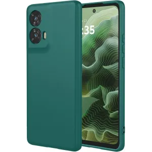 Phonesta Soft Silk Silicone Back Cover hoesje voor Motorola Moto G35 - Donkergroen