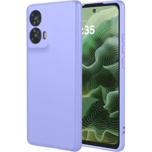 Phonesta Soft Silk Silicone Back Cover hoesje voor Motorola Moto G35 - Paars