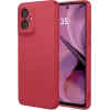 Phonesta Soft Silk Silicone Back Cover hoesje voor Motorola Moto G55 - Rood 0