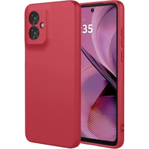 Phonesta Soft Silk Silicone Back Cover hoesje voor Motorola Moto G55 - Rood