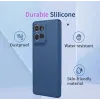 Phonesta Soft Silk Silicone Back Cover hoesje voor Motorola Moto G75 - Donkerblauw 1