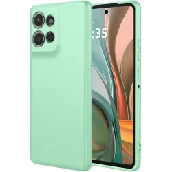 Phonesta Soft Silk Silicone Back Cover hoesje voor Motorola Moto G75 - Matcha Green