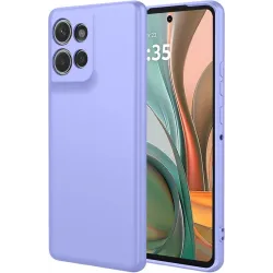 Phonesta Soft Silk Silicone Back Cover hoesje voor Motorola Moto G75 - Paars