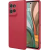 Phonesta Soft Silk Silicone Back Cover hoesje voor Motorola Moto G75 - Rood 0