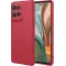 Phonesta Soft Silk Silicone Back Cover hoesje voor Motorola Moto G75 - Rood