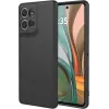 Phonesta Soft Silk Silicone Back Cover hoesje voor Motorola Moto G75 - Zwart 0