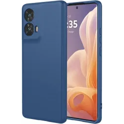 Phonesta Soft Silk Silicone Back Cover hoesje voor Motorola Moto G85 - Donkerblauw