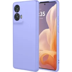 Phonesta Soft Silk Silicone Back Cover hoesje voor Motorola Moto G85 - Paars