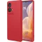 Phonesta Soft Silk Silicone Back Cover hoesje voor Motorola Moto G85 - Rood