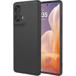 Phonesta Soft Silk Silicone Back Cover hoesje voor Motorola Moto G85 - Zwart