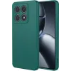 Phonesta Soft Silk Silicone Back Cover hoesje voor Xiaomi 14T Pro - Donkergroen